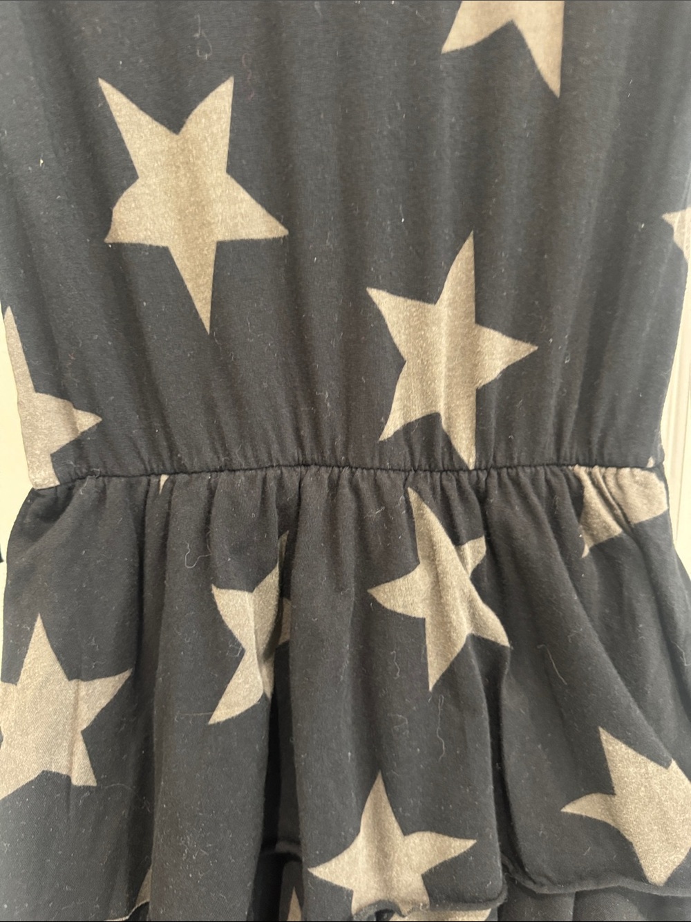 nununu Girls Star Multi Layered Black Dress size 6-7 - Picture 11 of 12